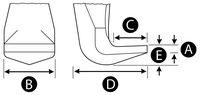 Захваты для трёхзахватного съёмника 43-11, комплект из 3 шт., глубина захвата 50 мм, KUKKO 43-11-50-S